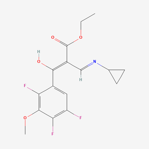 112811-70-8 ethyl 3-(cyclopropylamino)-2-(2,4,5-trifluoro-3-methoxybenzoyl)prop-2-enoate chemical structure