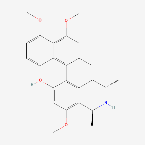 32221-59-3 (1S,3S)-5-(4,5-dimethoxy-2-methylnaphthalen-1-yl)-8-methoxy-1,3-dimethyl-1,2,3,4-tetrahydroisoquinolin-6-ol chemical structure