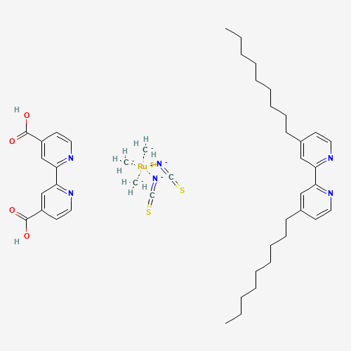 502693-09-6 cis-bis(isothiocycanato)-(2,2'-bipyridyl-4,4'-dicarboxylic acid)-(2,2'-bipyridyl-4,4'-dinonyl) rutheniuM(II) chemical structure