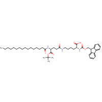 1491158-62-3 (2S)-2-(9H-fluoren-9-ylmethoxycarbonylamino)-6-[[(4S)-4-(hexadecanoylamino)-5-[(2-methylpropan-2-yl)oxy]-5-oxopentanoyl]amino]hexanoic acid chemical structure