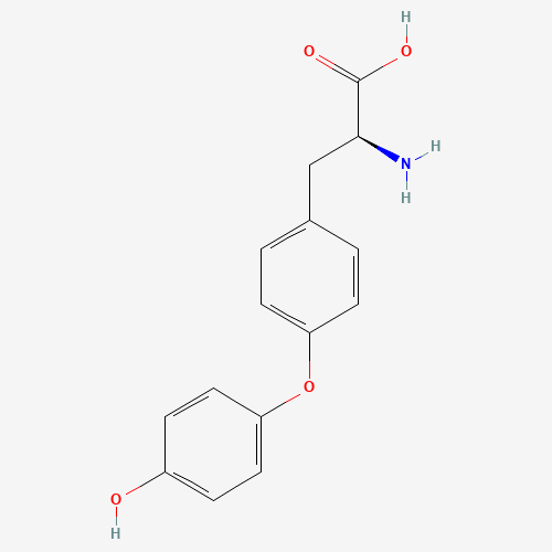 1596-67-4 (2S)-2-amino-3-[4-(4-hydroxyphenoxy)phenyl]propanoic acid chemical structure