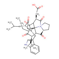 136553-81-6 2-[(3R,6R,9S,12R,15S)-6-(1H-indol-3-ylmethyl)-9-(2-methylpropyl)-2,5,8,11,14-pentaoxo-12-propan-2-yl-1,4,7,10,13-pentazabicyclo[13.3.0]octadecan-3-yl]acetic acid chemical structure
