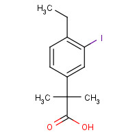 1256584-73-2 2-(4-ethyl-3-iodophenyl)-2-Methylpropanoic acid chemical structure