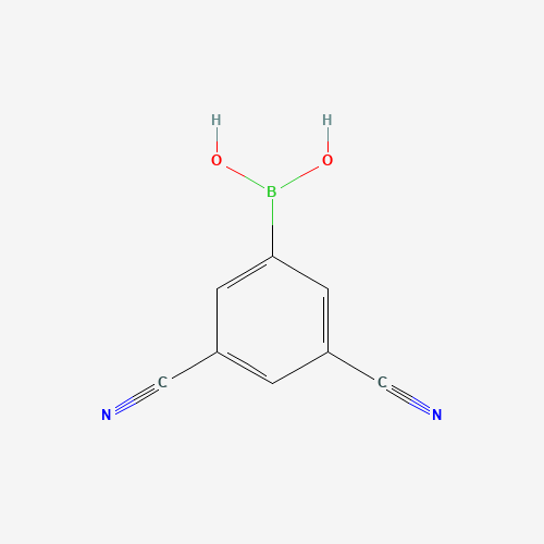 1212021-54-9 3,5-DICYANOPHENYL)BORONIC ACID chemical structure