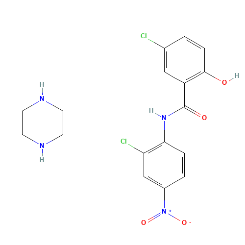 34892-17-6 NICLOSAMIDE PIPERAZINE SALT chemical structure