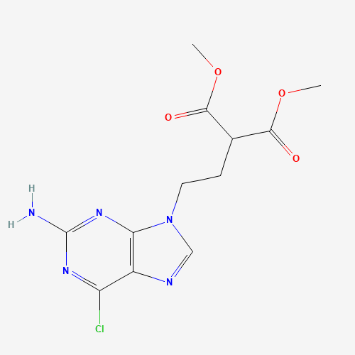 172529-93-0 dimethyl 2-[2-(2-amino-6-chloropurin-9-yl)ethyl]propanedioate chemical structure