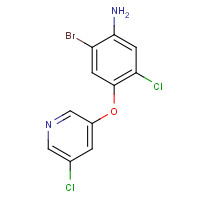 315227-03-3 2-bromo-5-chloro-4-(5-chloropyridin-3-yl)oxyaniline chemical structure