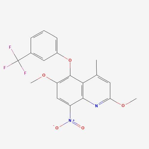 189746-15-4 2,6-dimethoxy-4-methyl-8-nitro-5-[3-(trifluoromethyl)phenoxy]quinoline chemical structure