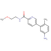 1207878-08-7 5-(5-amino-2-methylphenyl)-N-(2-methoxyethyl)pyridine-2-carboxamide chemical structure