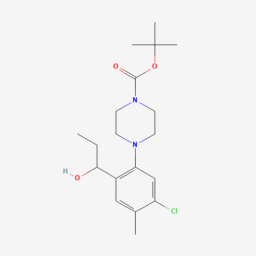 1385024-96-3 tert-butyl 4-[5-chloro-2-(1-hydroxypropyl)-4-methylphenyl]piperazine-1-carboxylate chemical structure