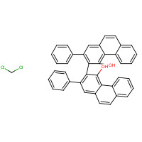 147702-15-6 dichloromethane;3-(4-hydroxy-2-phenylphenanthren-3-yl)-2-phenylphenanthren-4-ol chemical structure
