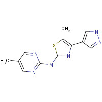 1347246-21-2 5-methyl-N-(5-methylpyrimidin-2-yl)-4-(1H-pyrazol-4-yl)-1,3-thiazol-2-amine chemical structure