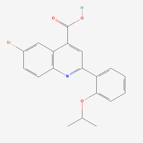 354539-41-6 6-bromo-2-(2-propan-2-yloxyphenyl)quinoline-4-carboxylic acid chemical structure