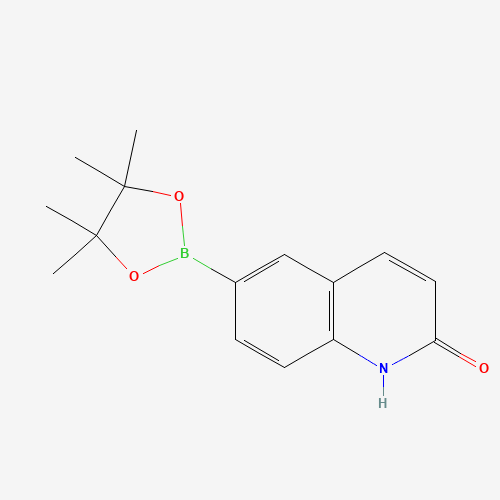 1207370-28-2 6-(4,4,5,5-tetramethyl-1,3,2-dioxaborolan-2-yl)-1H-quinolin-2-one chemical structure