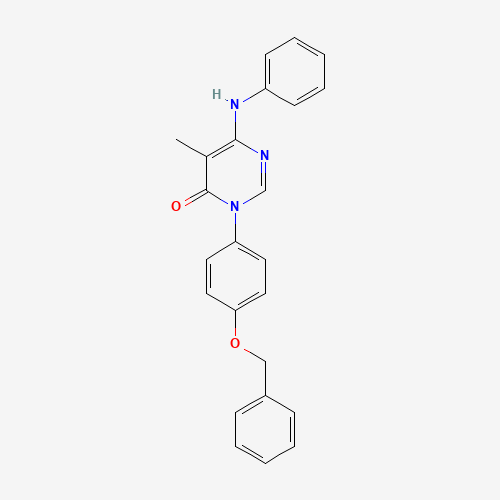 960299-08-5 6-anilino-5-methyl-3-(4-phenylmethoxyphenyl)pyrimidin-4-one chemical structure