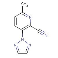 1384199-29-4 6-methyl-3-(triazol-2-yl)pyridine-2-carbonitrile chemical structure