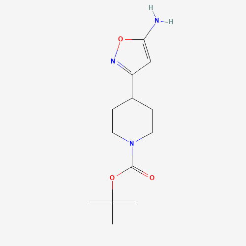 1253789-76-2 tert-butyl 4-(5-amino-1,2-oxazol-3-yl)piperidine-1-carboxylate chemical structure