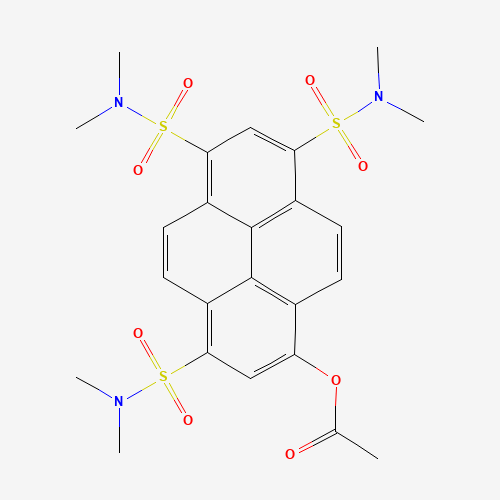 127044-62-6 [3,6,8-tris(dimethylsulfamoyl)pyren-1-yl] acetate chemical structure