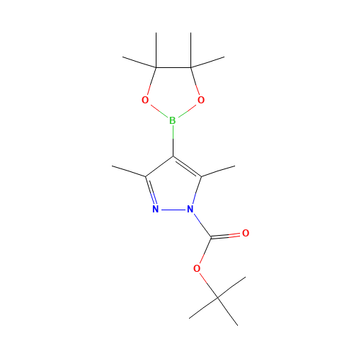 1073354-70-7 tert-butyl 3,5-dimethyl-4-(4,4,5,5-tetramethyl-1,3,2-dioxaborolan-2-yl)pyrazole-1-carboxylate chemical structure