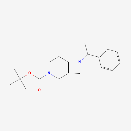 1058737-55-5 tert-butyl 8-(1-phenylethyl)-4,8-diazabicyclo[4.2.0]octane-4-carboxylate chemical structure