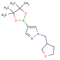 1605294-11-8 1-(oxolan-3-ylmethyl)-4-(4,4,5,5-tetramethyl-1,3,2-dioxaborolan-2-yl)pyrazole chemical structure