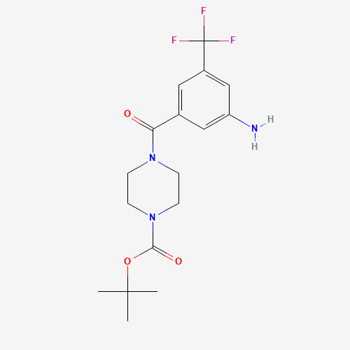 442846-62-0 tert-butyl 4-[3-amino-5-(trifluoromethyl)benzoyl]piperazine-1-carboxylate chemical structure