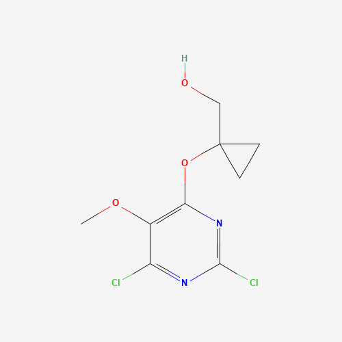 1572048-46-4 [1-(2,6-dichloro-5-methoxypyrimidin-4-yl)oxycyclopropyl]methanol chemical structure