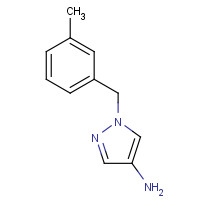 1002033-31-9 1-[(3-methylphenyl)methyl]pyrazol-4-amine chemical structure