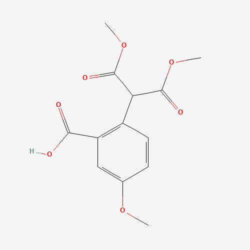 1370606-52-2 2-(1,3-dimethoxy-1,3-dioxopropan-2-yl)-5-methoxybenzoic acid chemical structure