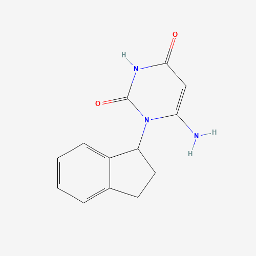 876408-58-1 6-amino-1-(2,3-dihydro-1H-inden-1-yl)pyrimidine-2,4-dione chemical structure