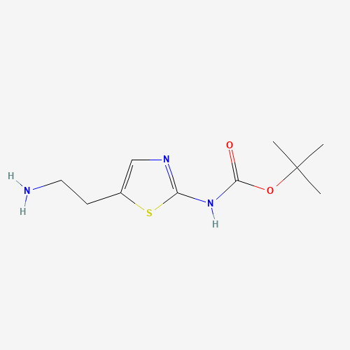 875798-81-5 tert-butyl N-[5-(2-aminoethyl)-1,3-thiazol-2-yl]carbamate chemical structure