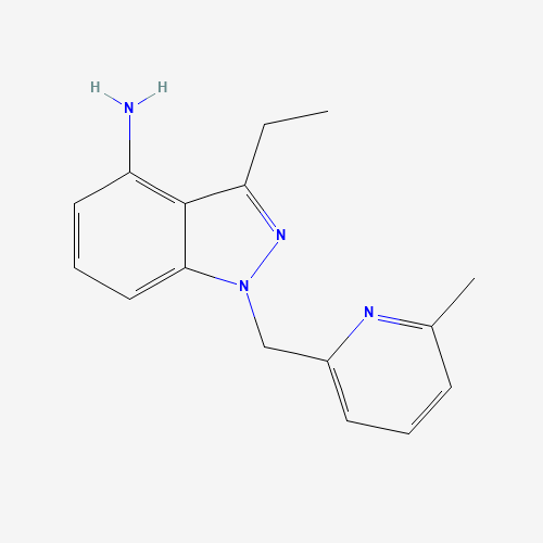 1313409-18-5 3-ethyl-1-[(6-methylpyridin-2-yl)methyl]indazol-4-amine chemical structure