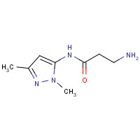 1000381-70-3 3-amino-N-(2,5-dimethylpyrazol-3-yl)propanamide chemical structure