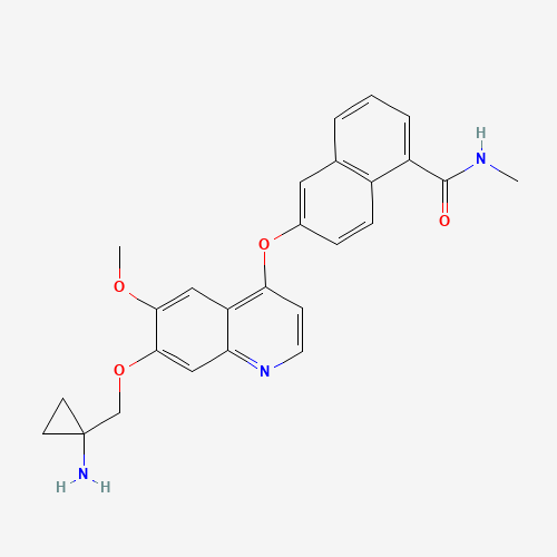 1058137-23-7 6-[7-[(1-aminocyclopropyl)methoxy]-6-methoxyquinolin-4-yl]oxy-N-methylnaphthalene-1-carboxamide chemical structure