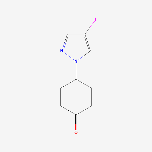 1227611-94-0 4-(4-iodopyrazol-1-yl)cyclohexan-1-one chemical structure