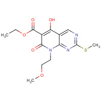 76360-90-2 ethyl 5-hydroxy-8-(2-methoxyethyl)-2-methylsulfanyl-7-oxopyrido[2,3-d]pyrimidine-6-carboxylate chemical structure