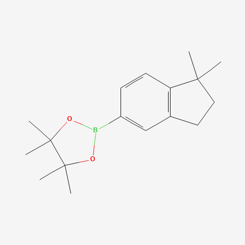 1312464-97-3 2-(1,1-dimethyl-2,3-dihydroinden-5-yl)-4,4,5,5-tetramethyl-1,3,2-dioxaborolane chemical structure
