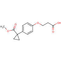 952664-59-4 3-[4-(1-methoxycarbonylcyclopropyl)phenoxy]propanoic acid chemical structure