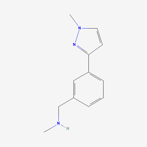 910037-12-6 N-methyl-1-[3-(1-methylpyrazol-3-yl)phenyl]methanamine chemical structure
