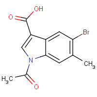 1404532-20-2 1-acetyl-5-bromo-6-methylindole-3-carboxylic acid chemical structure