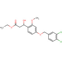 1202577-42-1 ethyl 3-[4-[(3,4-dichlorophenyl)methoxy]-2-methoxyphenyl]-3-hydroxypropanoate chemical structure