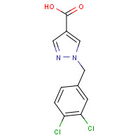 1035224-56-6 1-[(3,4-dichlorophenyl)methyl]pyrazole-4-carboxylic acid chemical structure