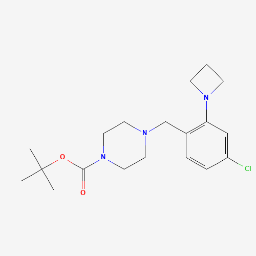 1446819-24-4 tert-butyl 4-[[2-(azetidin-1-yl)-4-chlorophenyl]methyl]piperazine-1-carboxylate chemical structure