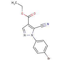 98475-71-9 ethyl 1-(4-bromophenyl)-5-cyanopyrazole-4-carboxylate chemical structure