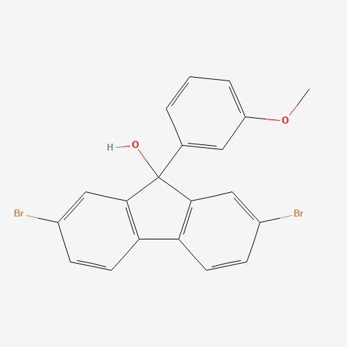 1616114-12-5 2,7-dibromo-9-(3-methoxyphenyl)fluoren-9-ol chemical structure