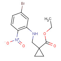 1407833-80-0 ethyl 1-[(5-bromo-2-nitroanilino)methyl]cyclopropane-1-carboxylate chemical structure