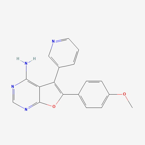 501693-98-7 6-(4-methoxyphenyl)-5-pyridin-3-ylfuro[2,3-d]pyrimidin-4-amine chemical structure