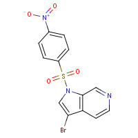 1310556-92-3 3-bromo-1-(4-nitrophenyl)sulfonylpyrrolo[2,3-c]pyridine chemical structure