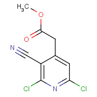 39621-02-8 methyl 2-(2,6-dichloro-3-cyanopyridin-4-yl)acetate chemical structure