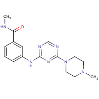 1332300-36-3 N-methyl-3-[[4-(4-methylpiperazin-1-yl)-1,3,5-triazin-2-yl]amino]benzamide chemical structure